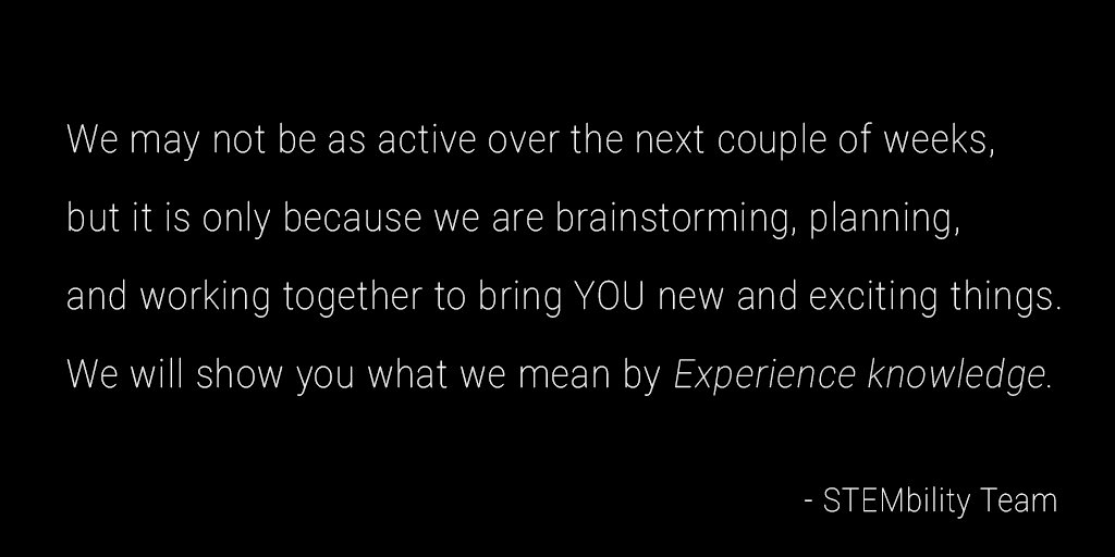 STEMbility's tweet photo. #Experienceknowledge. https://t.co/8m3ruxT408