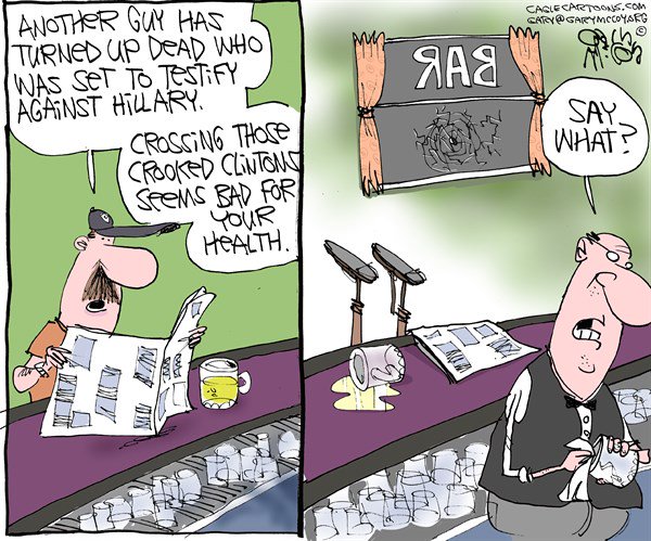 SilERabbit's tweet photo. #ManyPeopleAreSaying Hillary's leaving a trail of bodies. Not sure she is, but it's certainly newsworthy. News? https://t.co/e40Da2Jrmo