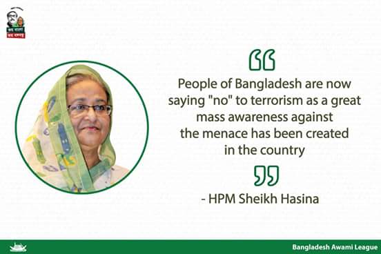 AmartaDas's tweet photo. People of #Bangladesh are now saying "no" to terrorism 
- HPM Sheikh Hasina
https://t.co/neReYM27s4 https://t.co/NlRDnSzOjX