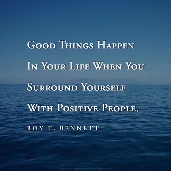 via <a href="/InspiringThinkn/">Roy T. Bennett</a>
Good things happen in your life when you surround yourself... Roy T. Bennett #leadership #Tue…