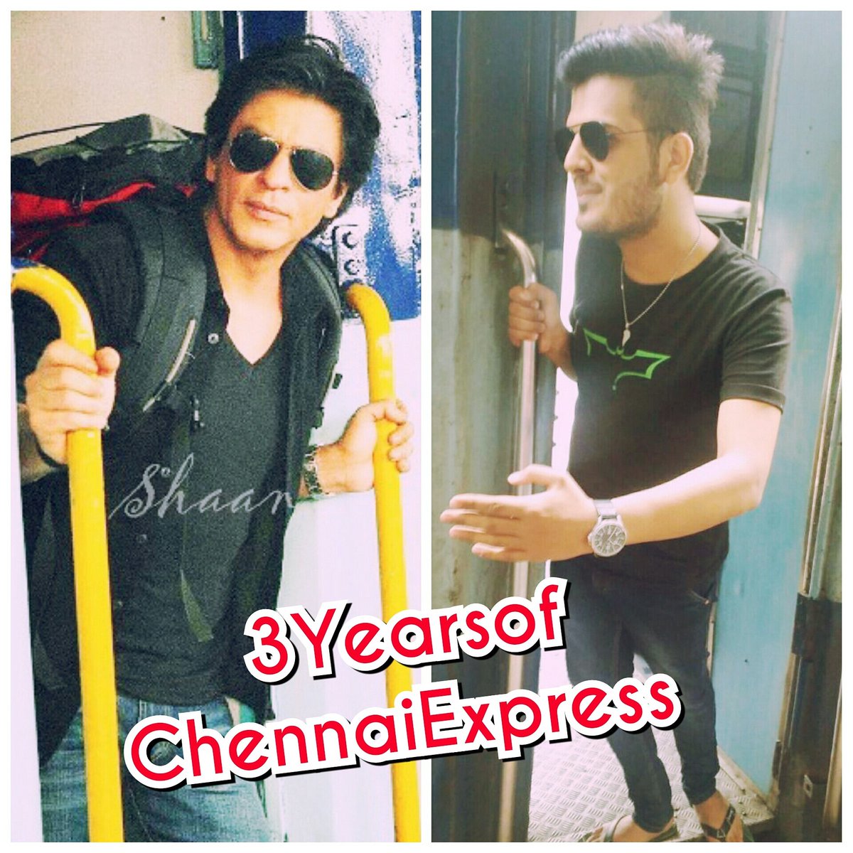 TeamSRKsArmy's tweet photo. Celebrating #3YearsOfChennaiExpress in @iamsrk style @SRKCHENNAIFC 
Meri dictinary me imposible ka shabd hi nahi hai https://t.co/QlldPTmTXL