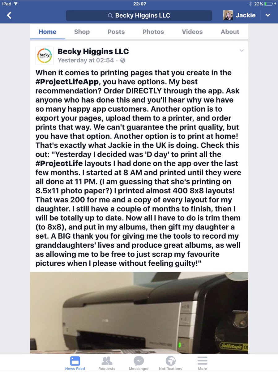 KirbyJackie's tweet photo. Thanks #BeckyHiggins incorporated one of my posts into her post! #Projectlifeapp https://t.co/GUINOe48mU