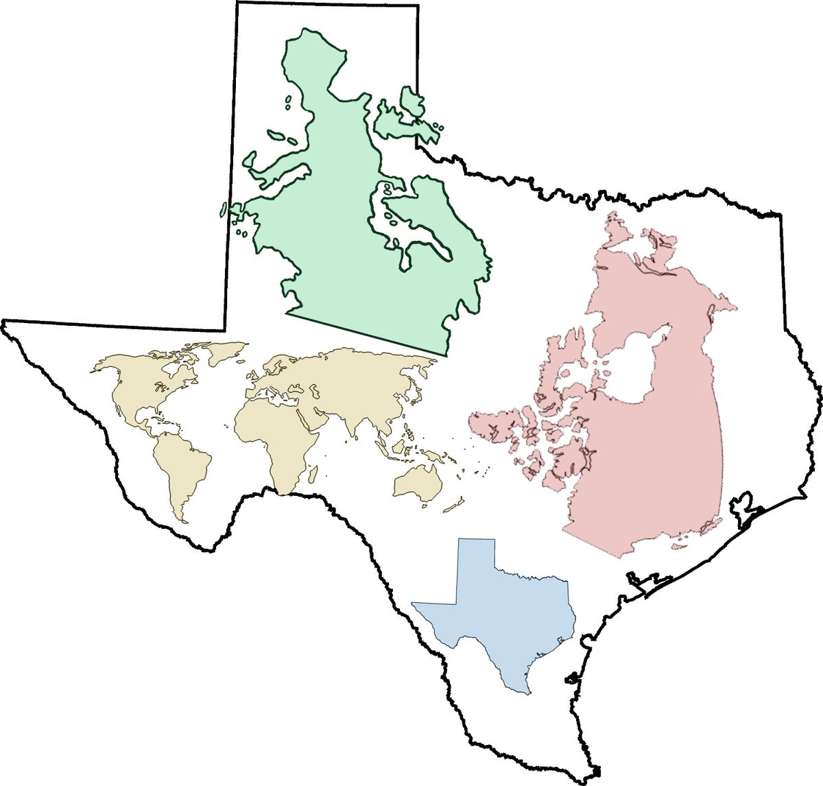 Xx_MemeDaddy_xX's tweet photo. Want to know just how big Texas really is? https://t.co/OJIpq158lf