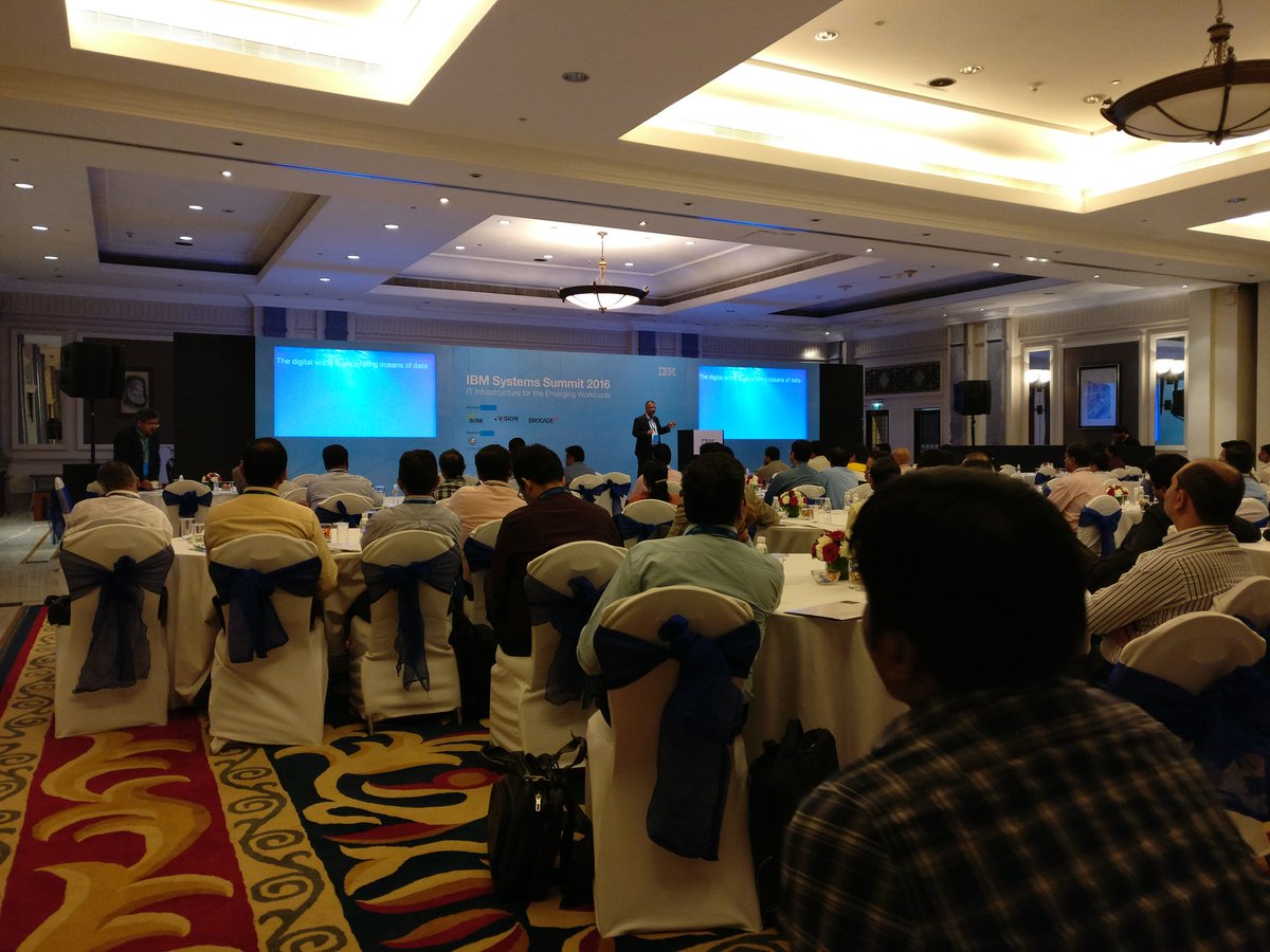 Vasudev N, Sr IT Consultant IBM talking about Scalable Elastic Storage for ever growing data #ibmsystemssummitindia