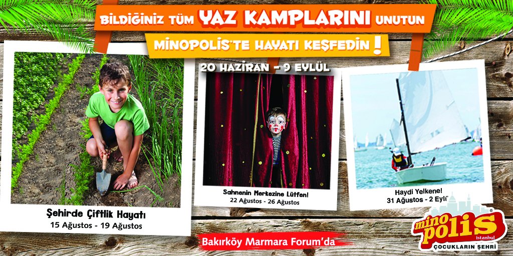 Minopolis Yaz Kampı’nda gelecek haftanın teması Şehirde Çiftlik Hayatı. bit.ly/29OXWZV