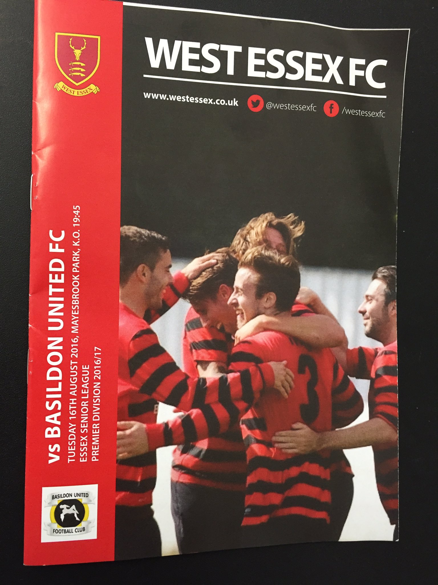 West Essex FC on Twitter "Tonight's match day programme v BasildonUTD
