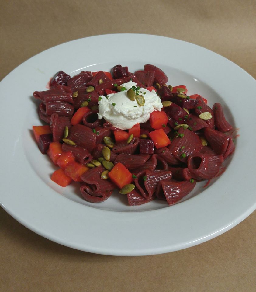 RockyHillInn's tweet photo. Locally Made BEET Rigatoni pasta dish. New on our dinner menu! #New #Fresh #Local #WhatsForDinner #Yum #RHI https://t.co/NWCoj2Zni6