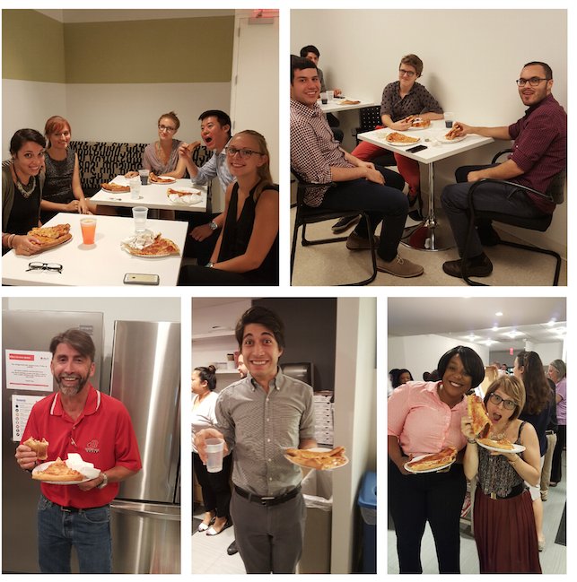 ALMGlobal_'s tweet photo. NY ALMers enjoying a pizza &amp; salad lunch for #employeeappreciationweek #insideALM https://t.co/b0Szw3q63k