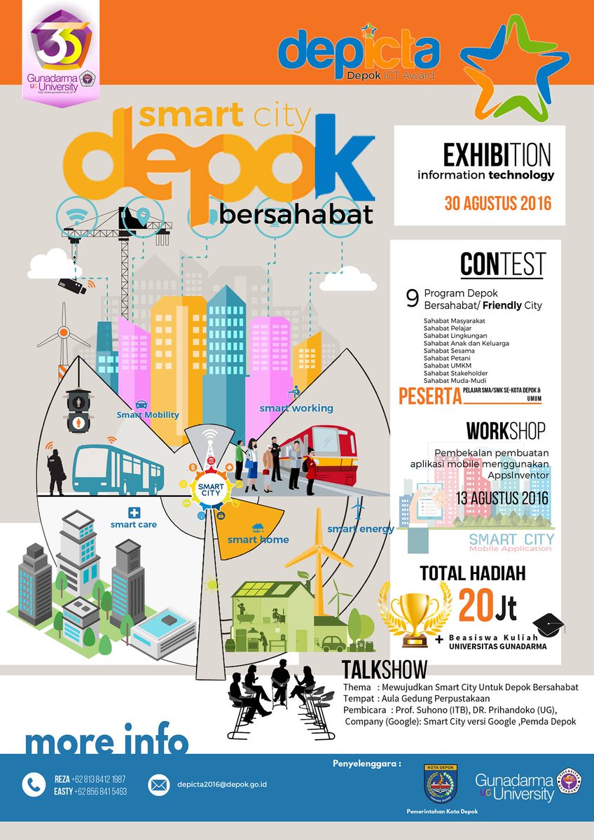 Ikuti Lomba Aplikasi Mobile <a href="/depicta_2016/">Depok ICT Award</a> utk SMA/SMK/sederajat dan Mahasiswa/Umum #LombaDPK depokita.com/event/depicta-…