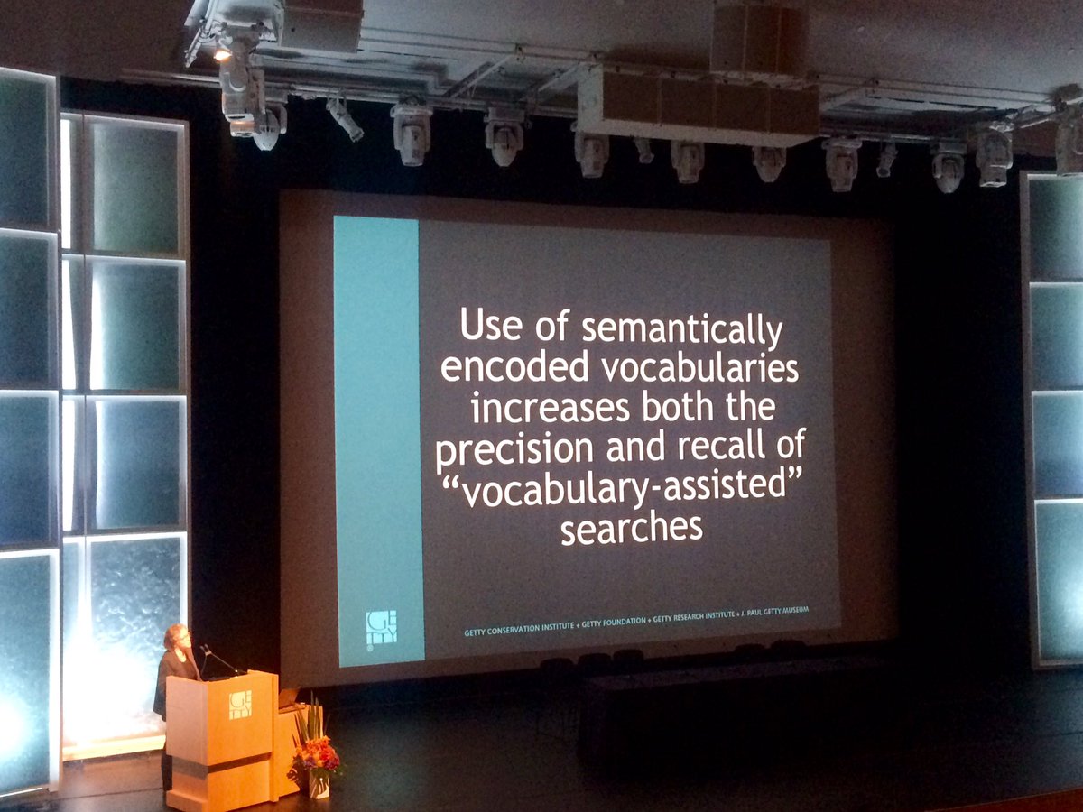 SecretInternets's tweet photo. Murtha Baca keynote: "#digitization does not equal #access" but semantic #controlledvocabularies can help! #pnc2016 https://t.co/99BgaC10td