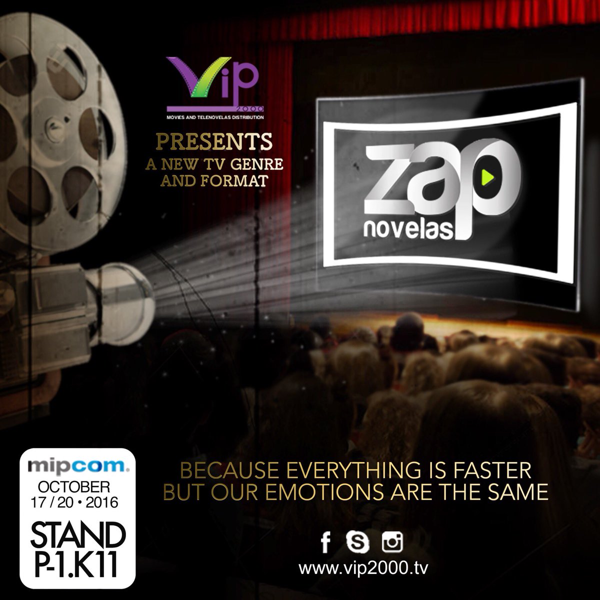 Vip2000TV's tweet photo. Our next stop is #Cannes for #MipCOM2016. Meet us there and look at our #NewGenre #ZapNovelas,our #VIPFormats & more https://t.co/aGNnR49D1L