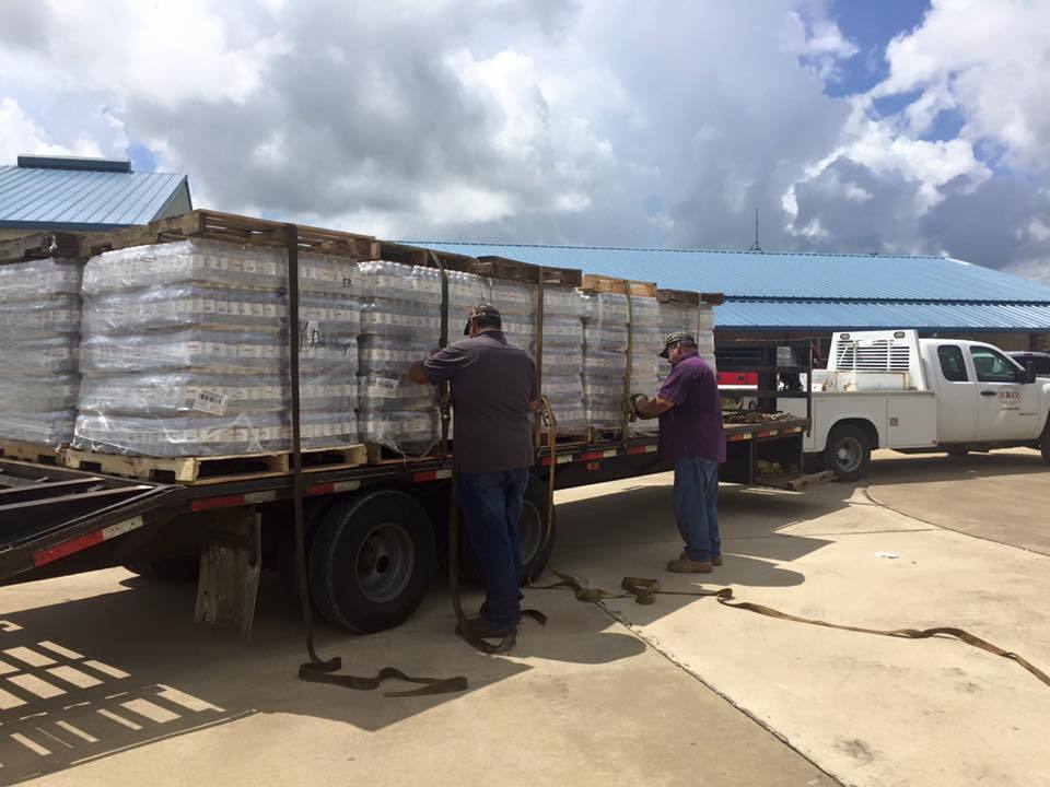 10 pallets of water and lots of prayers headed down to the Baton Rouge area. Stay safe out there, everyone!