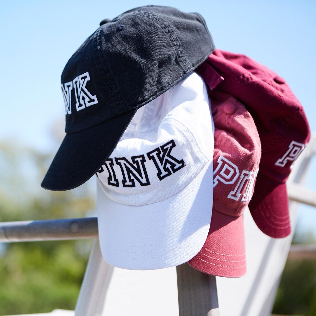 vs pink baseball hat