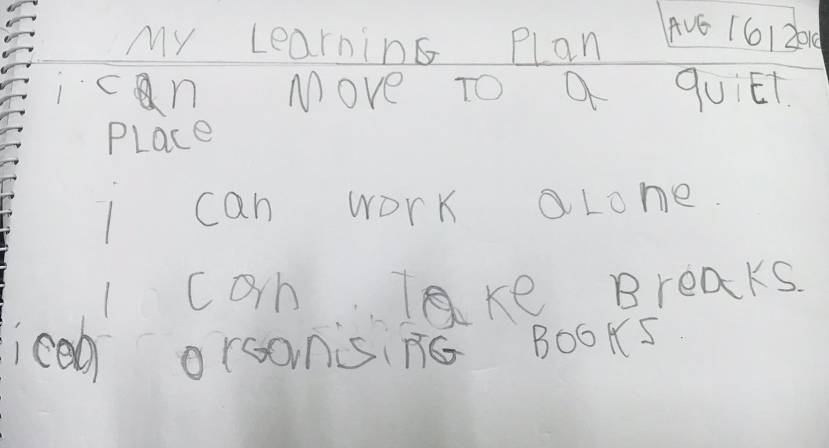 PreschoolJuteau's tweet photo. One students' learning plan - their learning preferences and their plan #personalmanagement #esism https://t.co/xuevYsqDmq