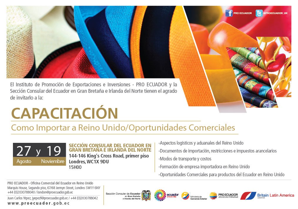 proecuadorint's tweet photo. Inscríbete en la capacitación 'Cómo Importar/Oportunidades Comerciales #Ecuador' via @BritainLatam @Pro_Ecuador https://t.co/LVEffNIuFZ
