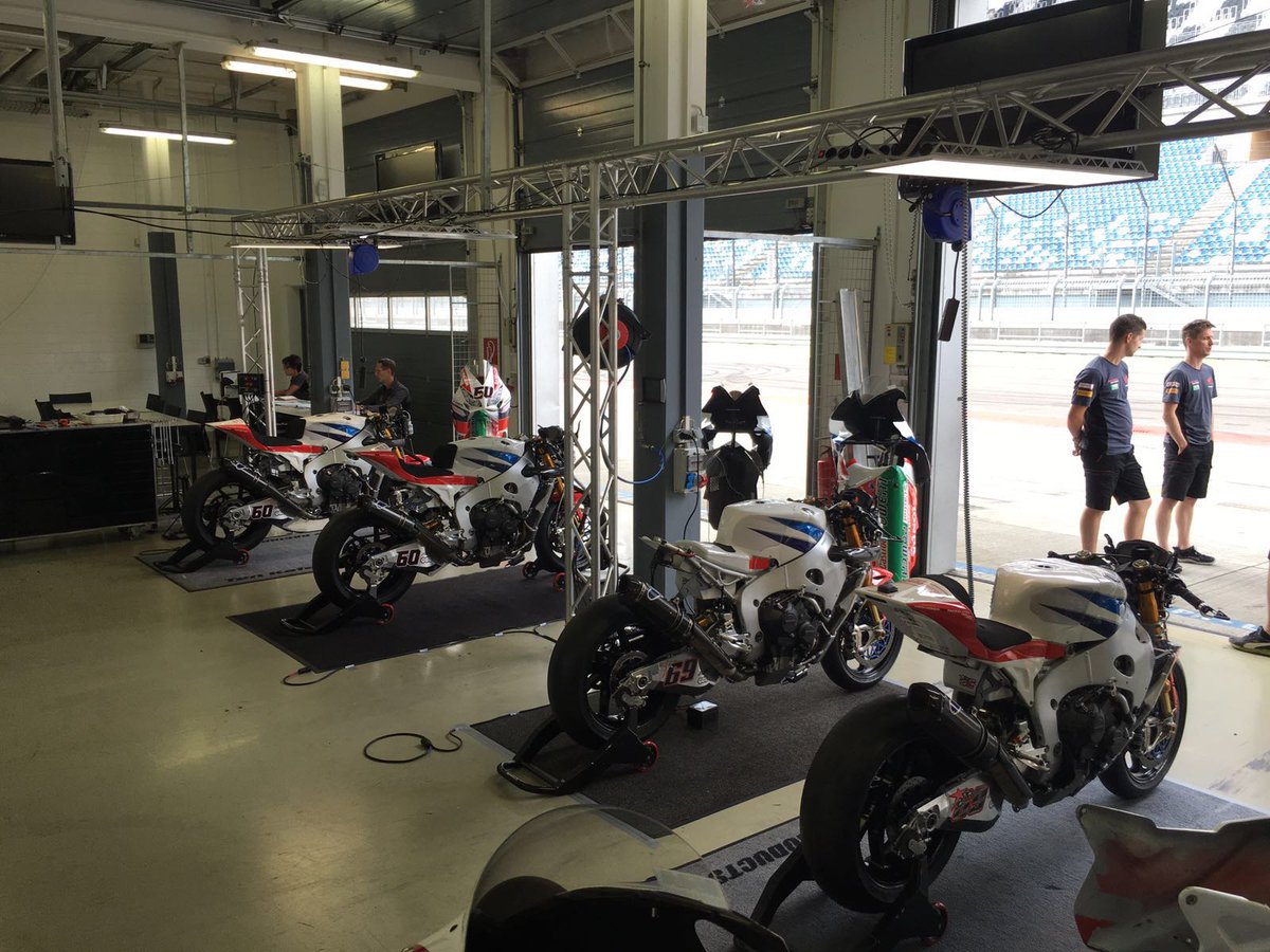 HondaWSBK's tweet photo. Who said summer break? We're back! Testing tomorrow and on Thursday at @Lausitzring_de #Honda https://t.co/ADbbNdHHYg