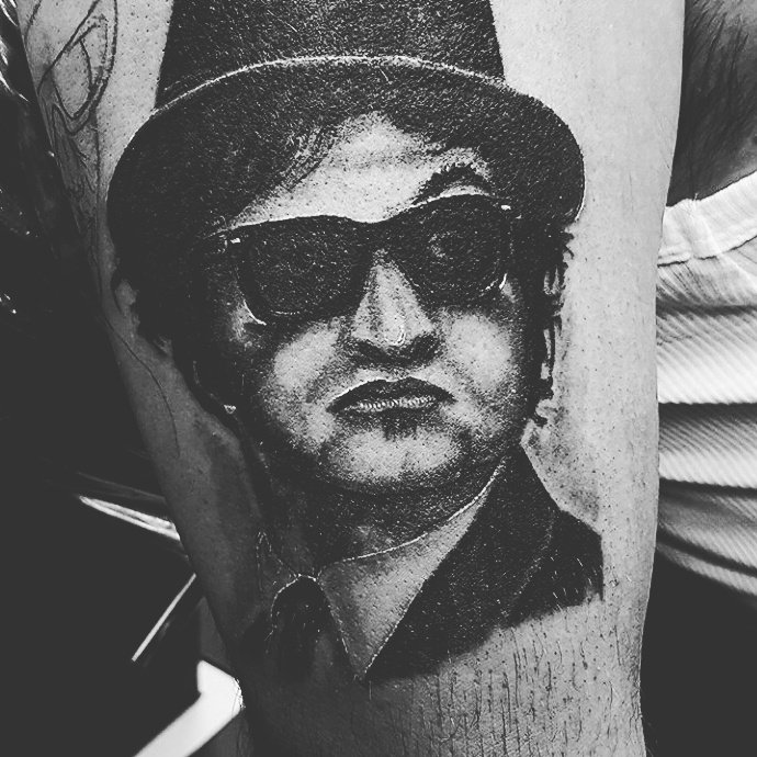 Skunx Tattoo on X: ""We're on a mission from God!" The start of a realistic Blues Brothers portrait by @NickSkunx. #tattoo #skunxtattoo https://t.co/ea8hvwrJJd" / X