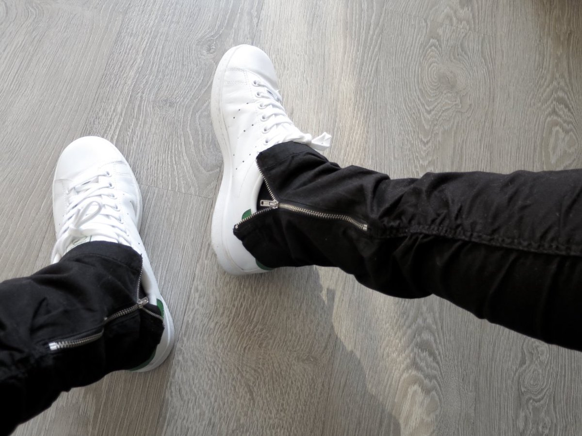 cotton twill joggers with zippers