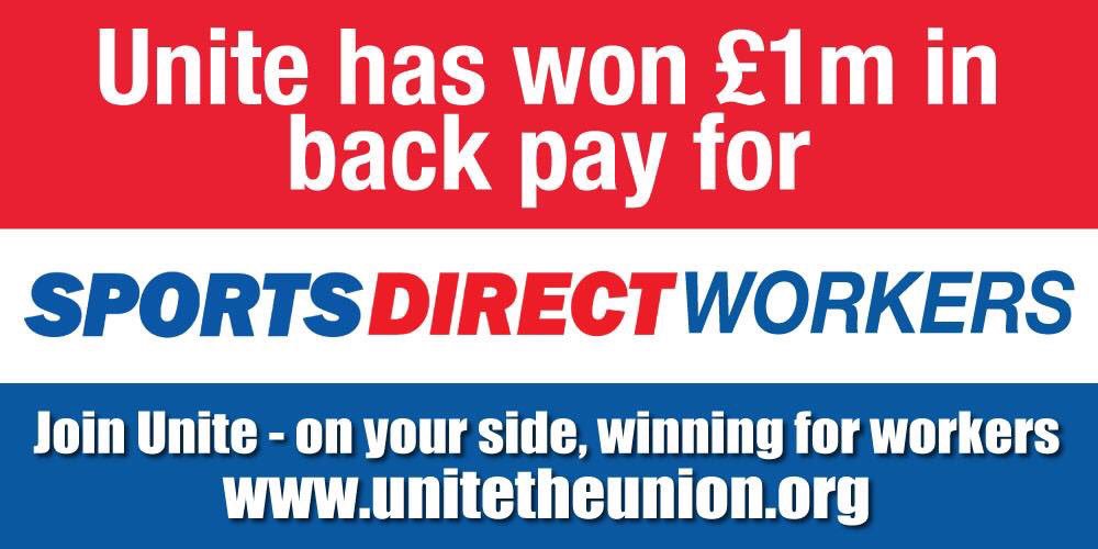 UniteunionNI's tweet photo. Well done to all the activists who worked so hard to make our campaign successful
#Unite #SportsDirectShame https://t.co/H6SCB1m54Q