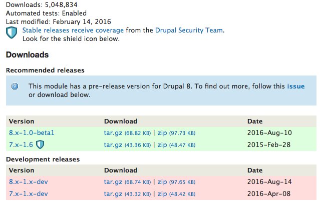 gaborhojtsy's tweet image. Never been clearer which versions receive security support. Hugely useful update on drupal.org: