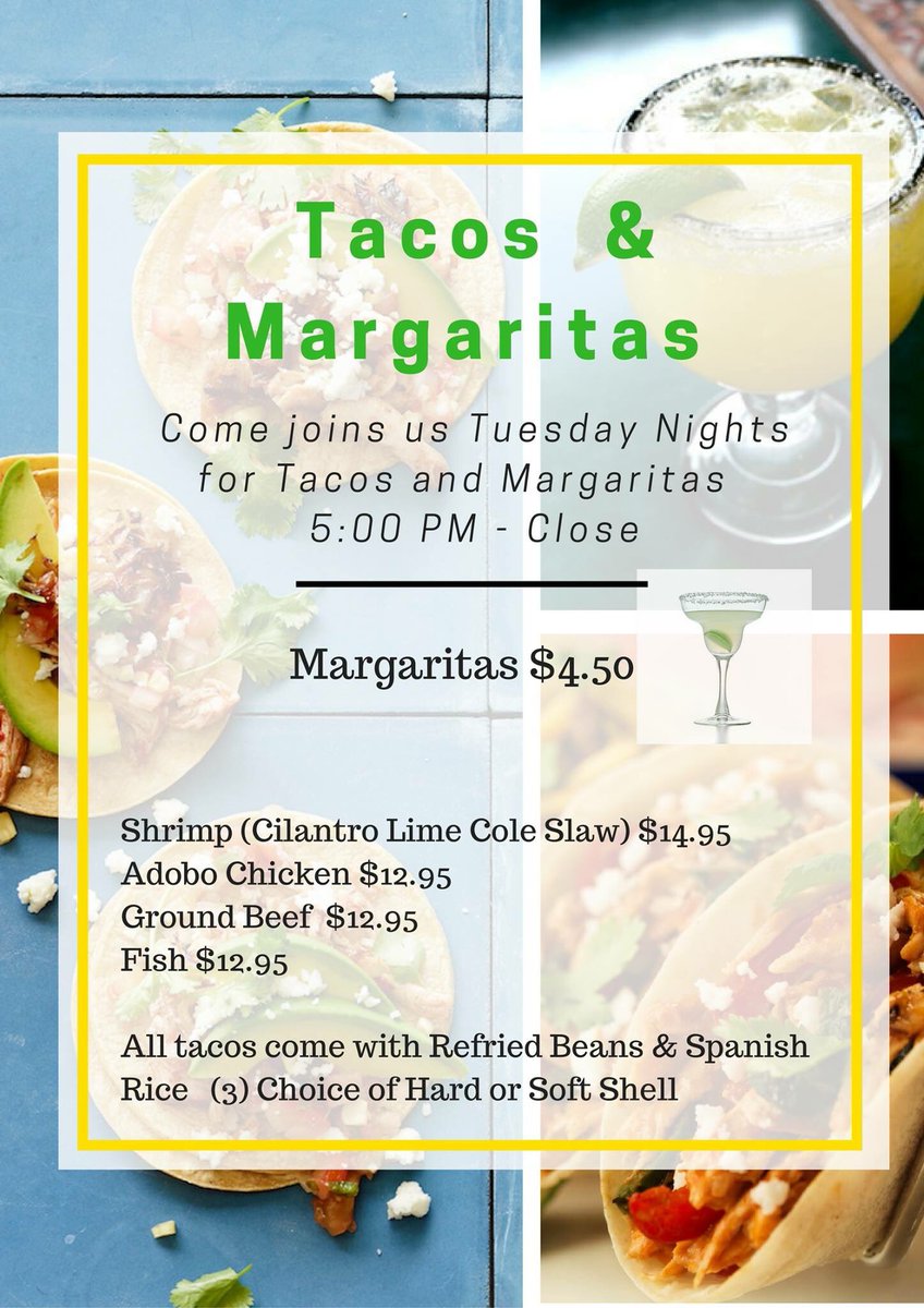 StJoeCC's tweet image. Join us for Tonight for Margaritas &amp;amp; Tacos!! 😋🌮🍹