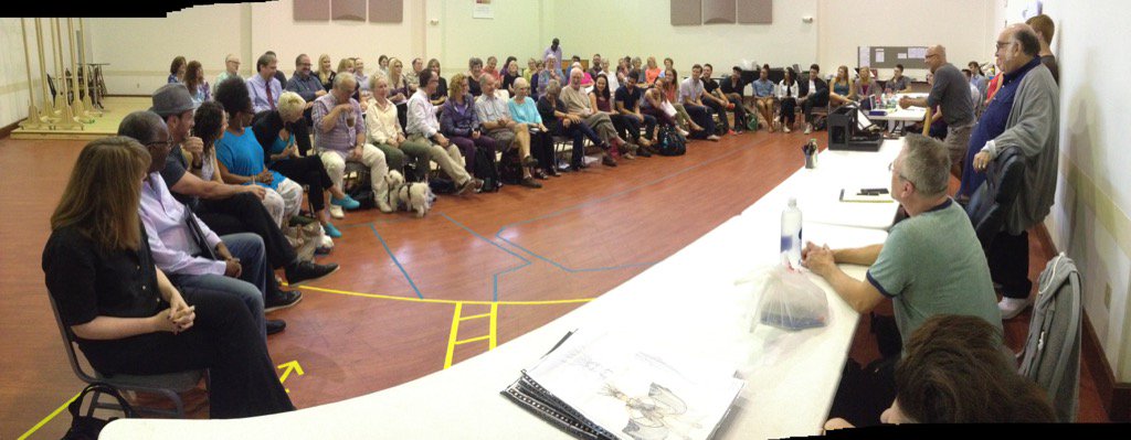 repstl's tweet image. The entire FOLLIES cast is together for the first time! #freakingout #somanyofyoucame #rep50