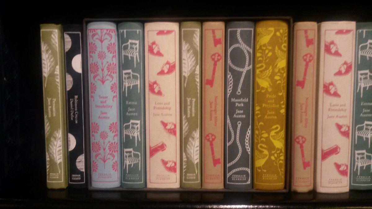 펭귄북스, 클래식 제본 이렇게 예쁘게 하는 거 반칙 아니니; 사모으고 싶다. 너무 비싼데 가격을 알아도 더욱 격렬하게 사모으고 싶다. 이 제본버전으로 읽으면 작품이해가 더 잘 될 거라는 착각을 이기기 어렵다.