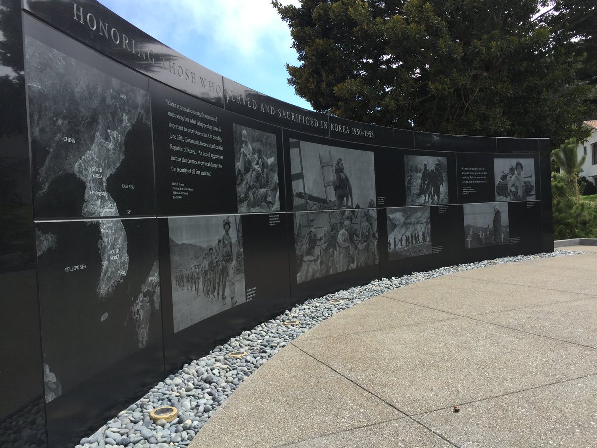 KWMF1's tweet photo. Proudly announce the completion of the Korean War Memorial at the Presidio of San Francisco! https://t.co/x1e7RzPkSY