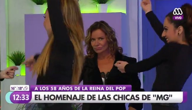 MuchoGustoMEGA's tweet photo. Las chiquillas quisieron HOMENAJEAR a @Madonna bailando sus mejores canciones y...¡Míralo tú mismo! #MuchoGusto https://t.co/zE8S8sBELb