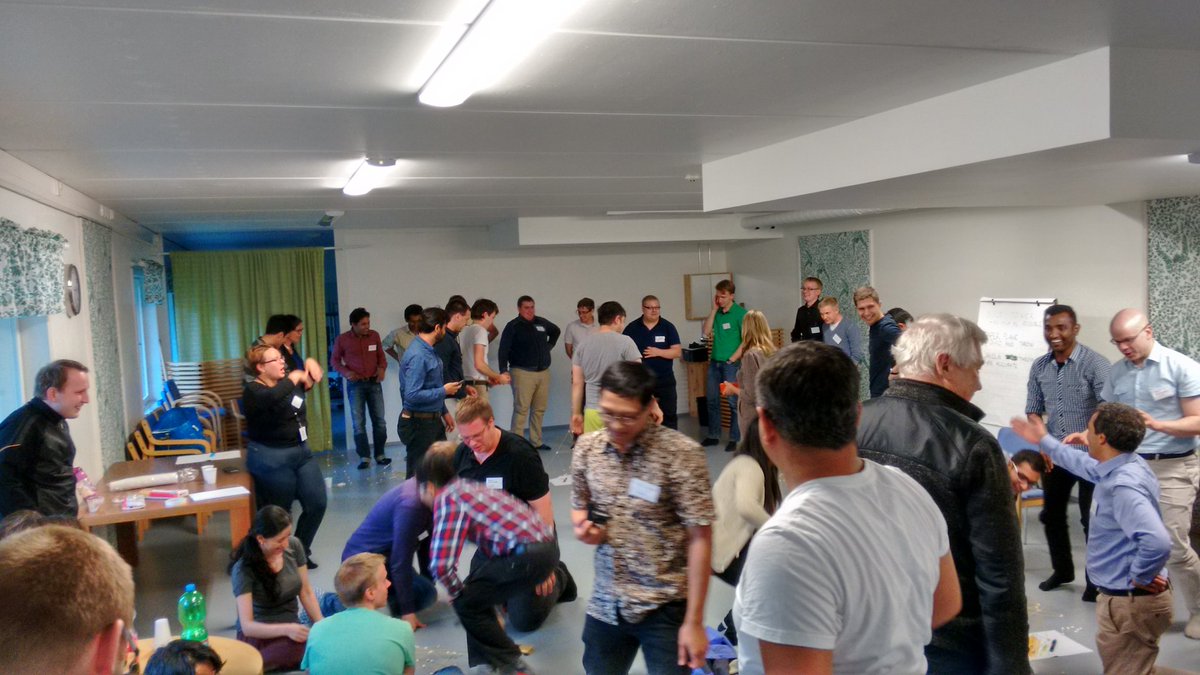 AaltoEM's tweet photo. Evening activities: spaghetti construction competition #DPEEE https://t.co/zXZ2SnZcJ8
