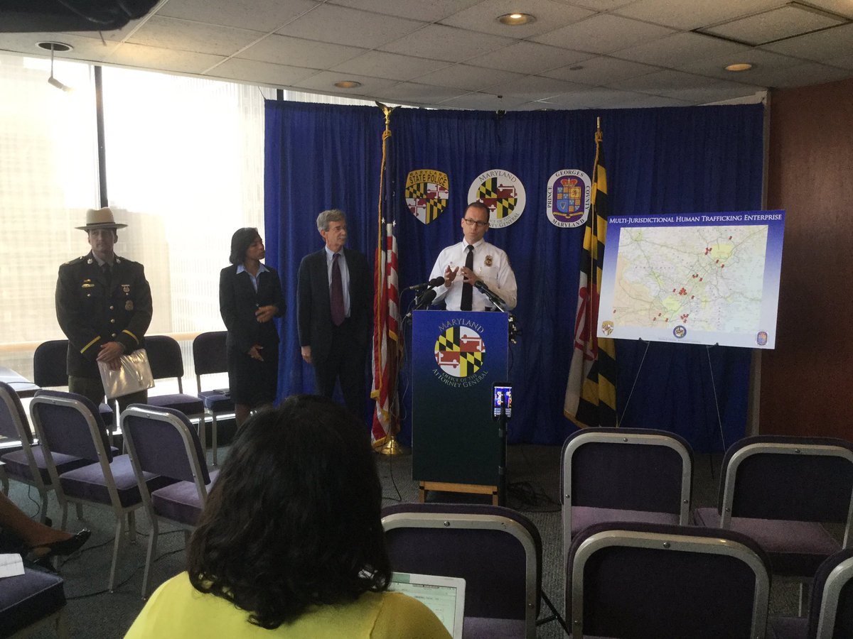 Press conf w/ Atty Gen Frosh, St. Atty Alsobrooks, MSP for Human Traffic Indictment