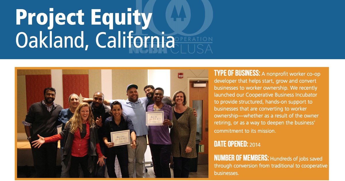 NCBACLUSA's tweet photo. This week's #IAmACoop spotlight @projectequity won the #coop #Innovator Award this year! https://t.co/rKW6dq0qV7 https://t.co/J6n1dWKA5d