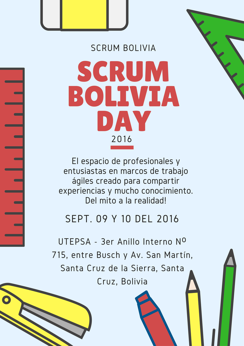 scrumboliviaday's tweet photo. El #sbd2016 sera un espacio para aprender y compartir @rsgpe2016 @scrumecuador @percella1 @anibalguzman https://t.co/ku4eeDJ36M