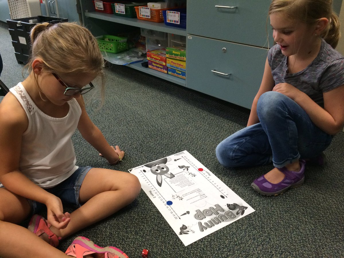 Playing Bunny Hop in math!