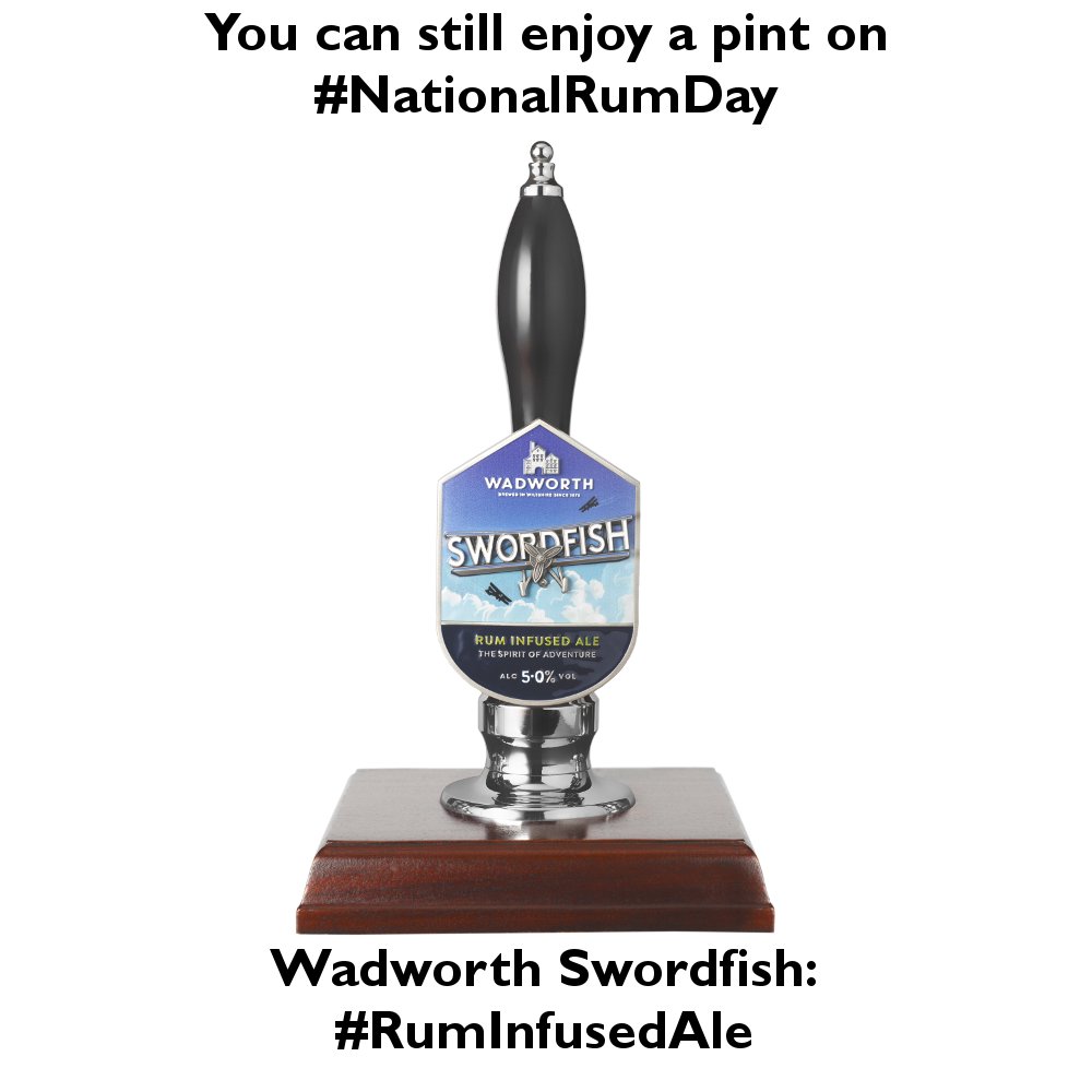 Fancy a pint but want to celebrate #NationalRumDay? Why not try Swordfish: #RumInfusedAle ~ ow.ly/31hK303hQJk