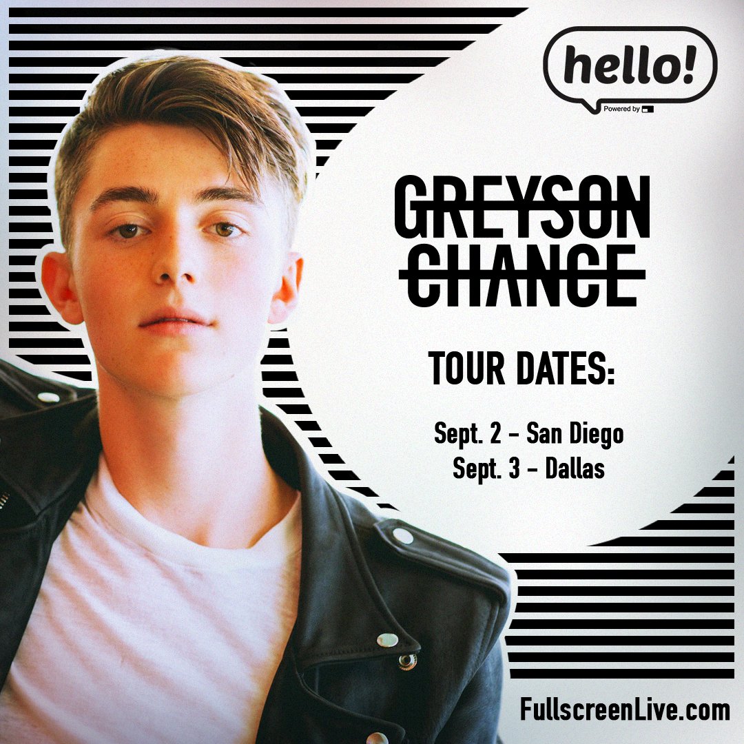 fullscreenlive's tweet photo. Sending HAPPY BIRTHDAY vibes to @GreysonChance today! 🎈 SD + Dallas, get your show tix ➡️ https://t.co/ZJULama9z1 https://t.co/DPI2juXuq5