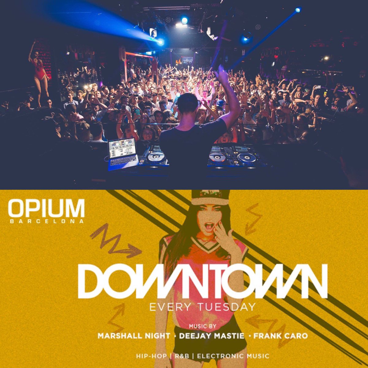 bpremium's tweet photo. Después del puente, semana corta! No te pierdas #DOWNTOWN en @OPIUMBarcelona Guestlist: https://t.co/CVbQSH2EAZ https://t.co/TWgcouI56X