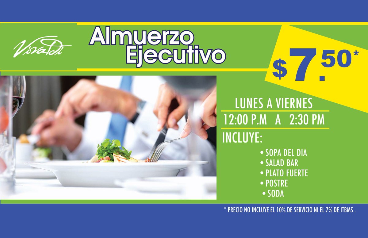 hotelveneto's tweet photo. Deleite su paladar con el delicioso Almuerzo Ejecutivo del Restaurante Vivaldi en el Hotel Veneto desde las 12:00 PM https://t.co/u8P2UHFR1J
