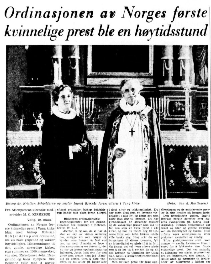 første kvinnelige prest
