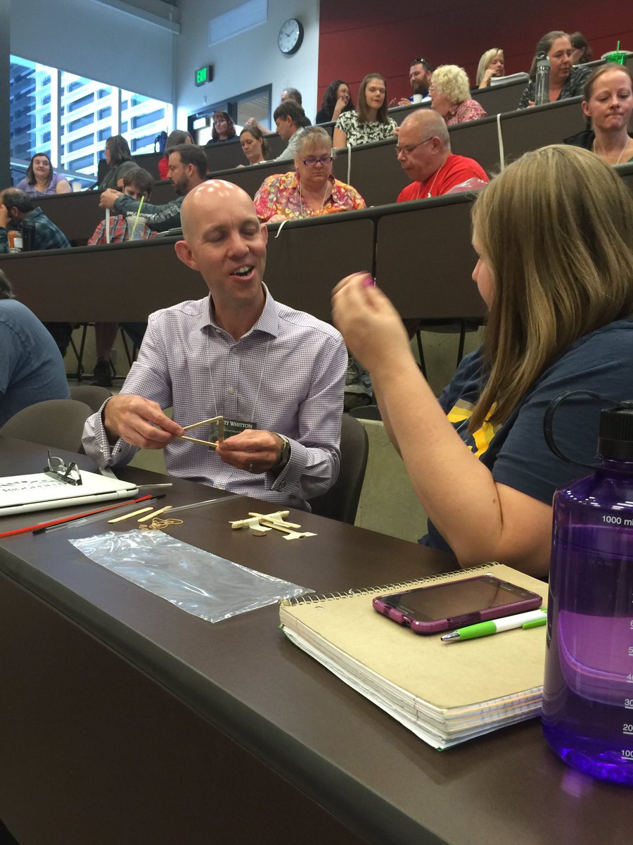 SLSSW's tweet photo. @mrmattwhitton Defeating the coin flipper challenge with @CelesteBaine #sciencesummit https://t.co/nlgUQMGsYK
