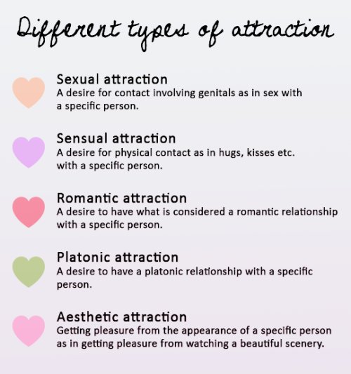 What are the 5 types of attraction?