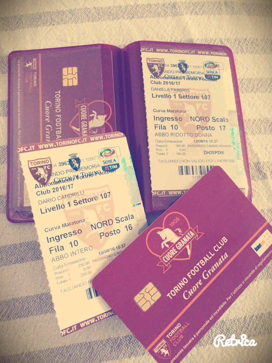 DanielaFabbrin's tweet photo. #abbonamento #forzatoro #sempreinsiemeate #nonresistolontanodate #fvcg #curvamaratona ❤️ https://t.co/zpxStaxC07