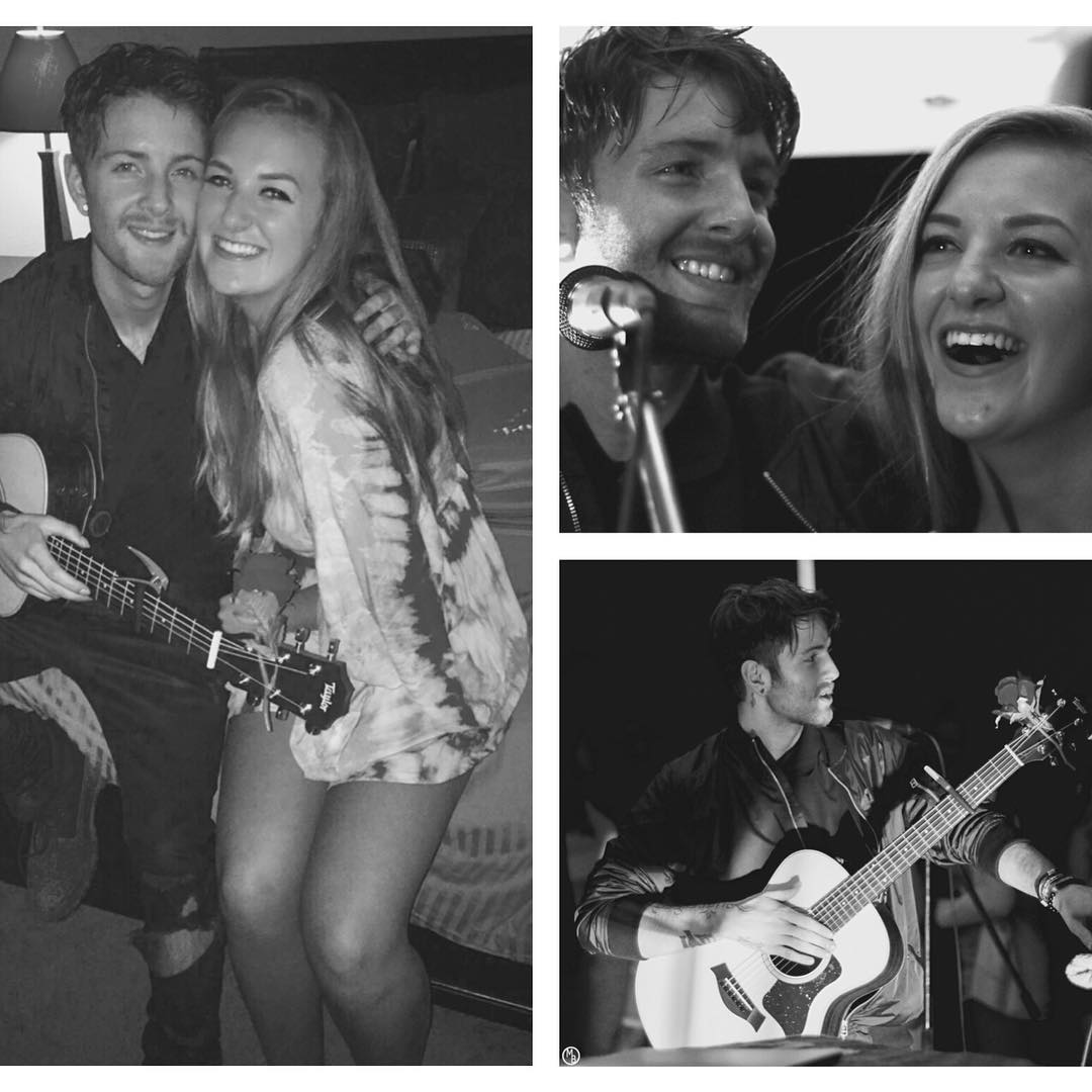 Emblem3Arg's tweet image. Drew asistió al cumpleaños de una fan el día sabado 06/08.