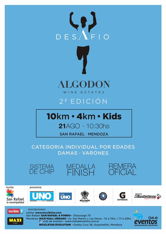 Buen día, #Mendoza!

21 de agosto - Desafío Algodon Wine Estates

Mas info: mendozaeventos.com/maratones-mara…