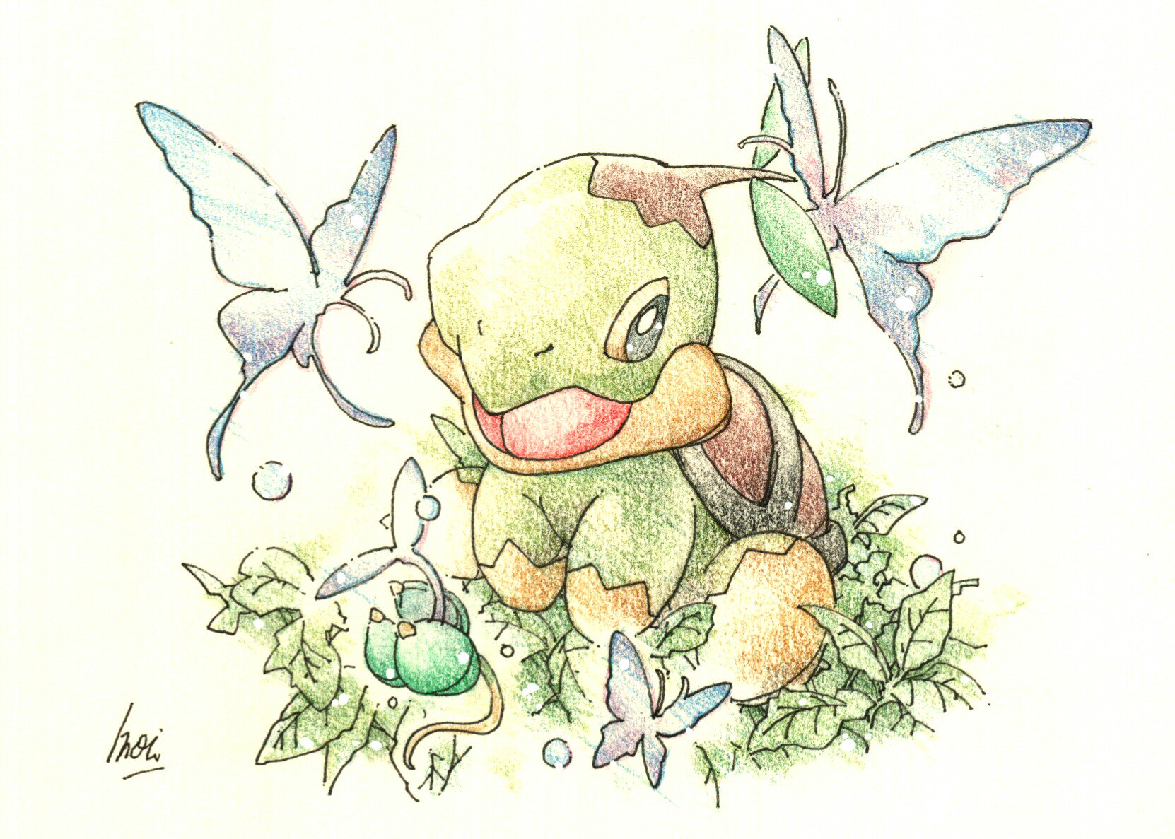 Inori 今日のポケモン図鑑 ｎｏ ４０６ ナエトルの しぜんのめぐみ タンガのみ T Co Dxhlwnhufz Twitter