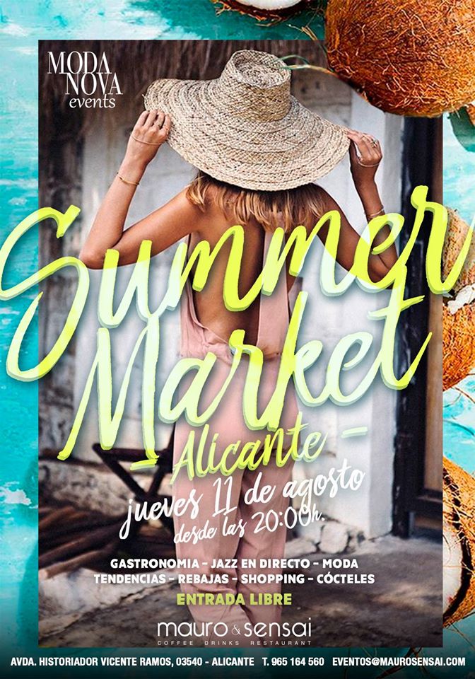 Este jueves estamos en el #SummerMarket que organiza <a href="/modanovaevents/">Moda Nova Events</a> en <a href="/maurosensai/">Mauro & Sensai</a> ¿te vienes?