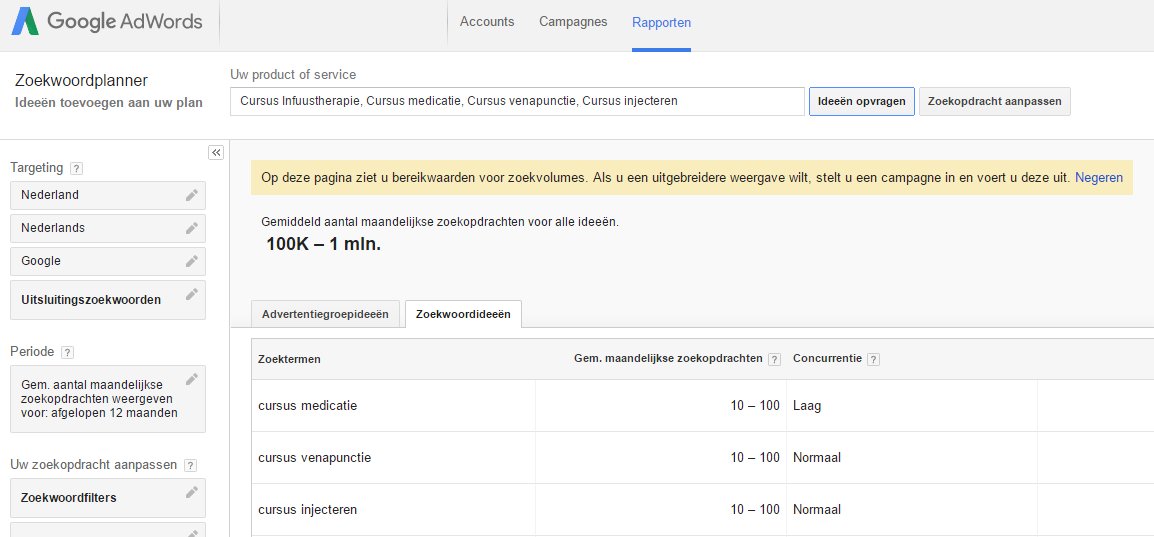 Google???? Wat heb je met de interface v/d Zoekwoordplanner gedaan? Please zeg me dat dit een foutje is?!!