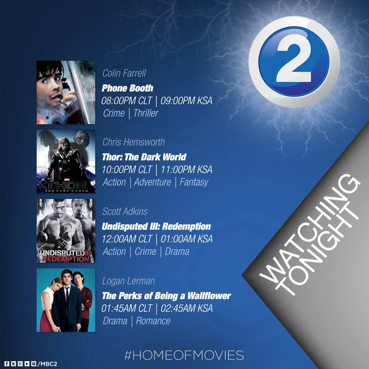 mbc2's tweet photo. عشاق الأكشن..موعدكم الليلة مع فيلمي
#ThorTheDarkWorld و #UndisputedIIIRedemption
على شاشة #MBC2 https://t.co/RpAL5sAUbd