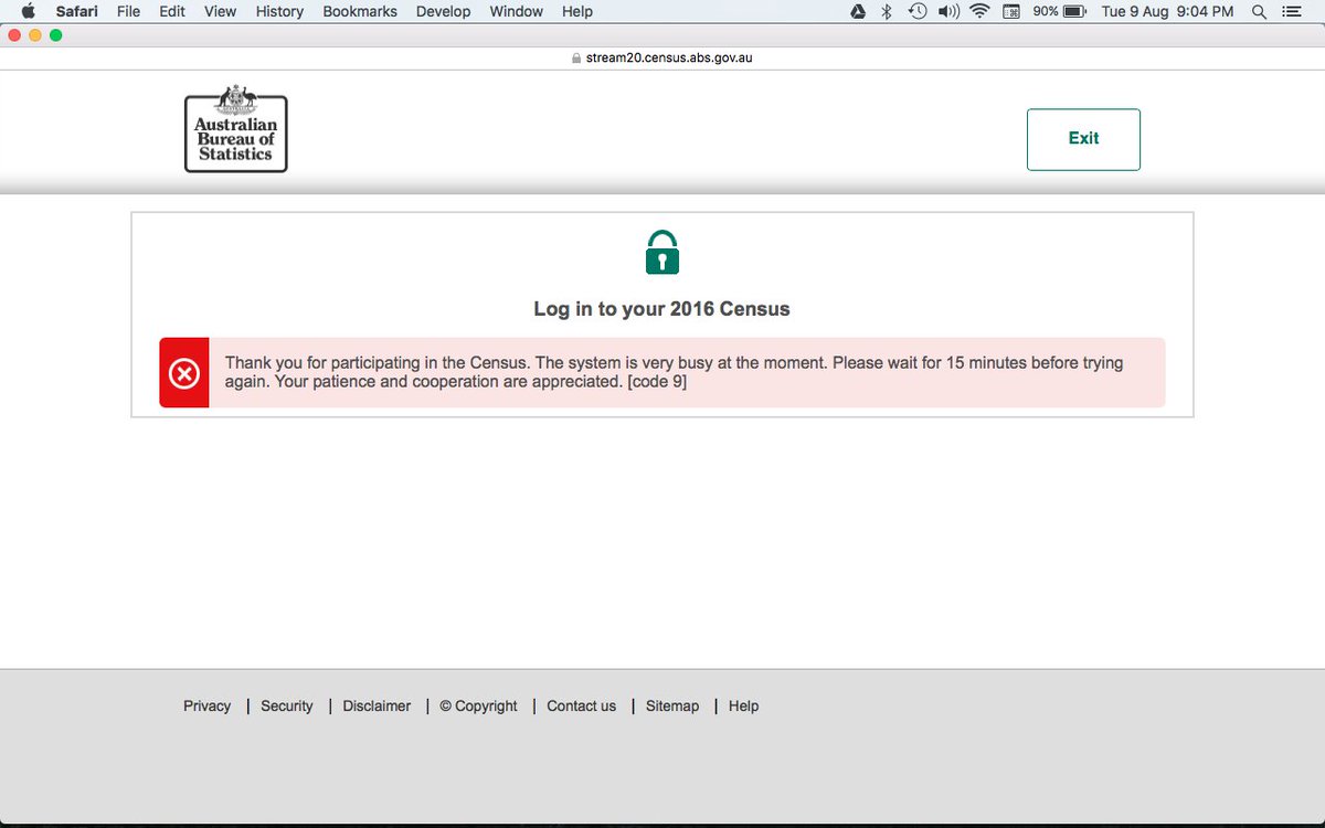 kez_phargen's tweet image. #CensusUpdate #WeAreTooBusy #TryAgain_In_15min All i've done with #Census2016 is take screen shots and laugh.