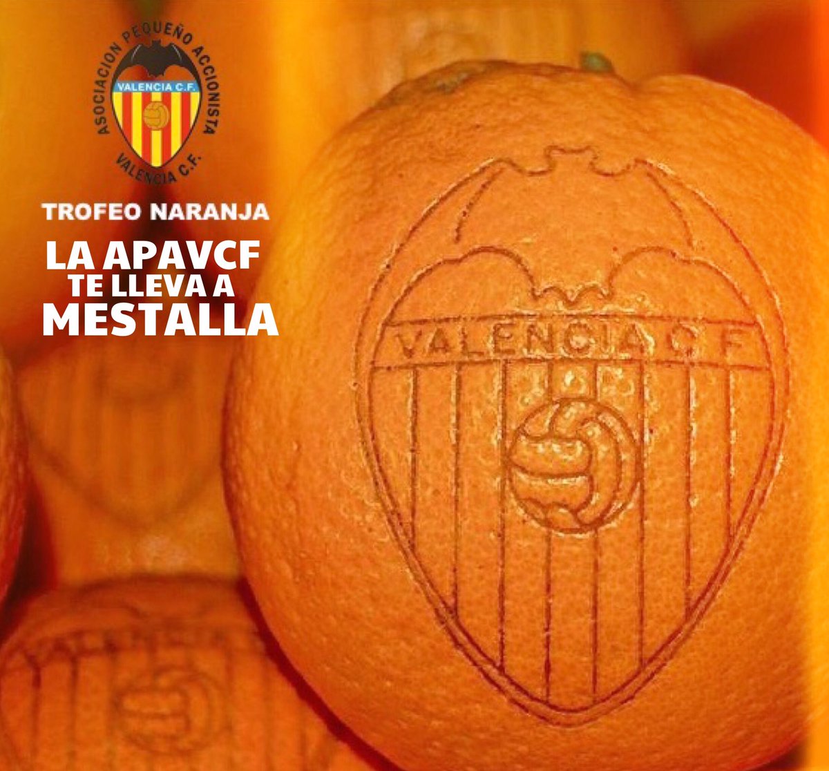 apavcf's tweet photo. 🍊TROFEO NARANJA🍊 | 
La APAVCF sortea 10 entradas para el #TrofeoNaranja. Solamente tienes que seguirnos y hacer RT https://t.co/pcfpNGk8GD